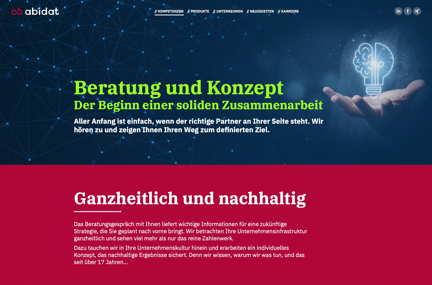 Abidat Website Screenshot