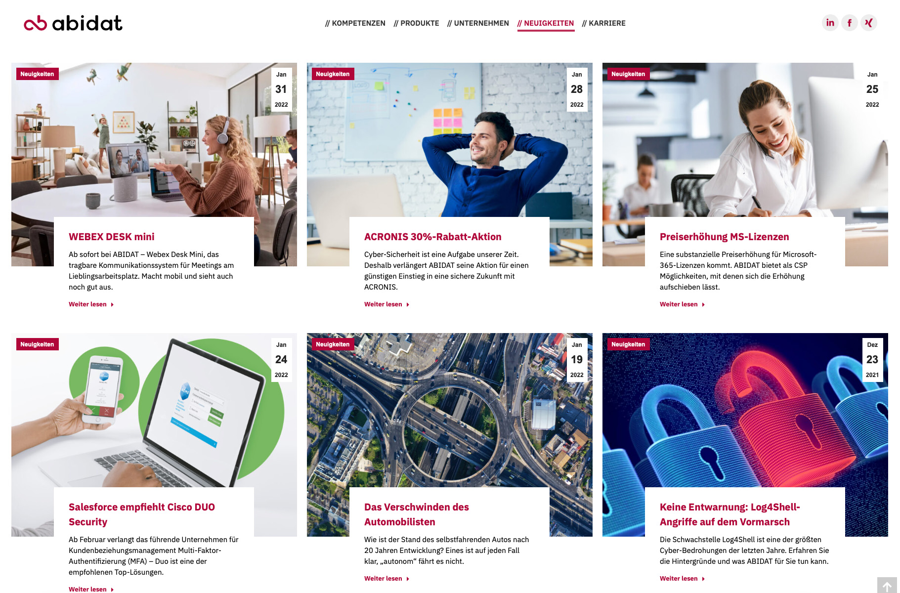 Abidat Website Screenshot