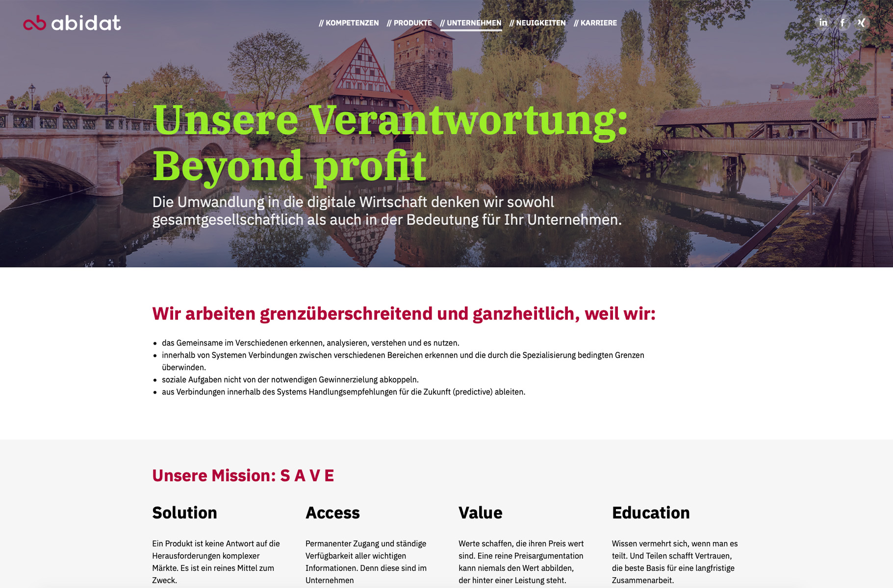 Abidat Website Screenshot